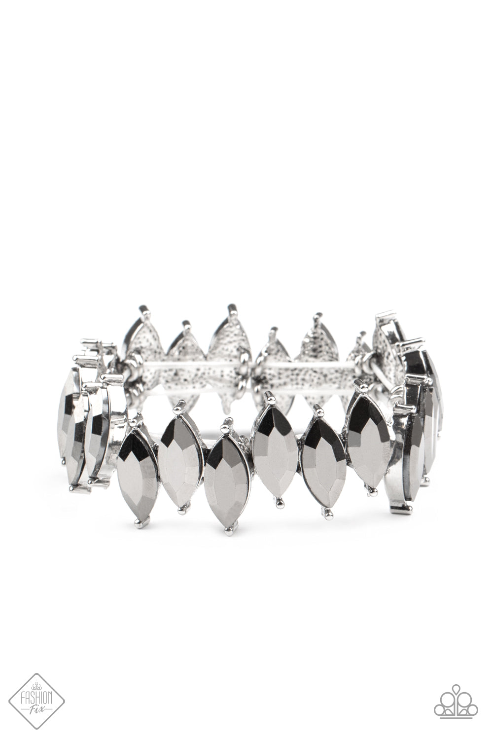 Paparazzi Bracelets Fashion Fix Fiercely Fragmented - Silver