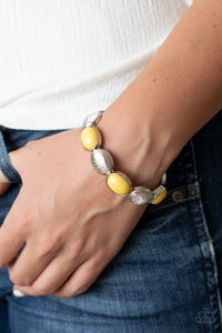 Paparazzi Bracelets Decadently Dewy - Yellow