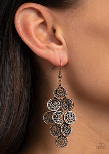 Paparazzi Earrings Blushing Blooms - Copper