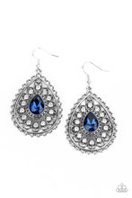 Load image into Gallery viewer, Paparazzi Earrings Eat, Drink, and BEAM Merry - Blue
