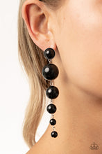 Load image into Gallery viewer, Paparazzi Earrings Living a WEALTHY Lifestyle - Black
