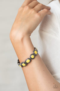 Paparazzi Bracelets Vividly Vintage - Yellow