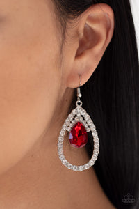 Paparazzi Earrings Trendsetting Twinkle - Red