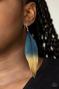 Paparazzi Earrings Fleek Feathers - Blue