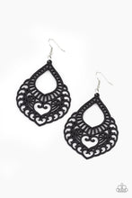 Load image into Gallery viewer, Paparazzi Earrings If You WOOD Be So Kind - Black
