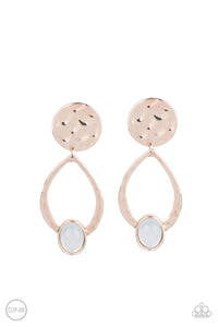 Paparazzi Earrings Opal Obsession - Rose Gold