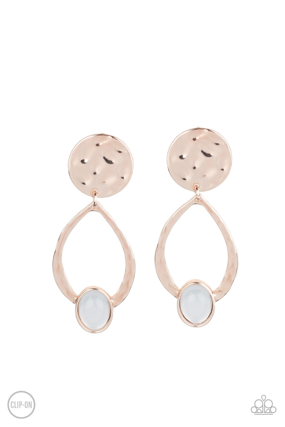 Paparazzi Earrings Opal Obsession - Rose Gold