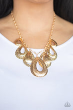 Load image into Gallery viewer, Paparazzi Necklaces Teardrop Tempest - Gold
