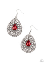 Load image into Gallery viewer, Paparazzi Earrings Eat, Drink, and BEAM Merry - Red
