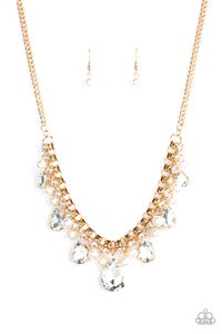 Paparazzi Necklaces Knockout Queen - Gold