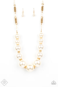 Paparazzi Necklaces Fashion Fix Pearly Prosperity - Gold