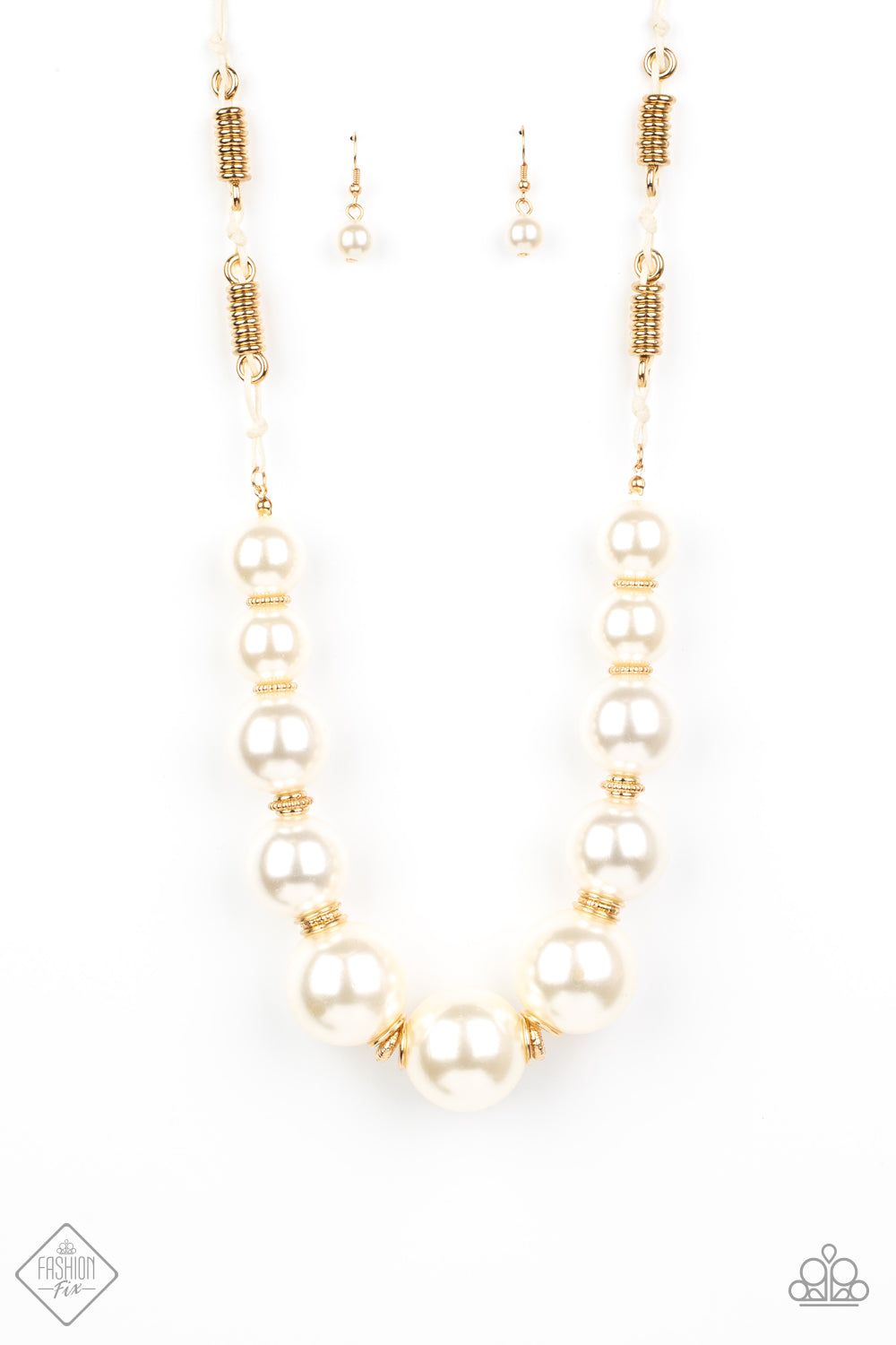 Paparazzi Necklaces Fashion Fix Pearly Prosperity - Gold