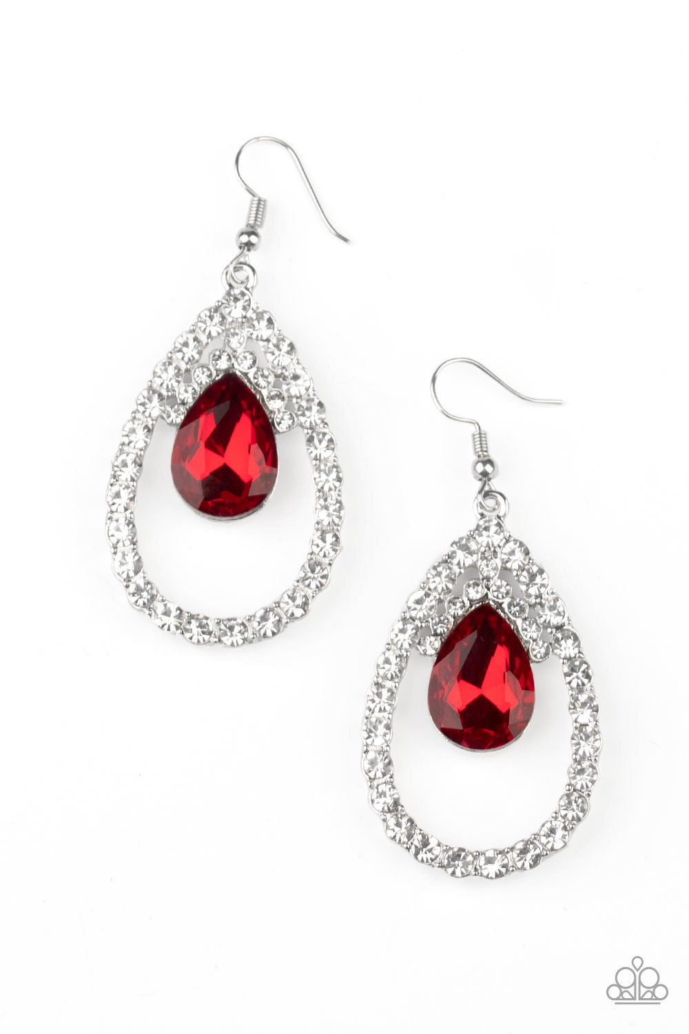 Paparazzi Earrings Trendsetting Twinkle - Red