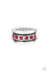 Paparazzi Rings Dauntless Shine - Red