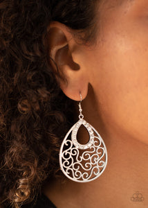 Paparazzi Earrings Seize The Stage - White