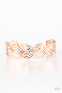 Paparazzi Bracelets Braided Brilliance - Rose Gold