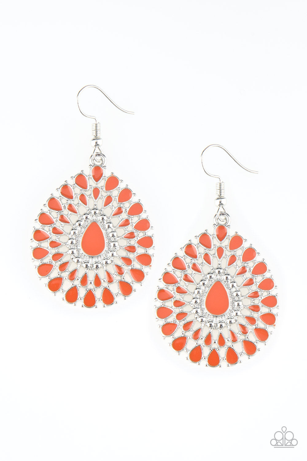 Paparazzi Earrings City Chateau - Orange