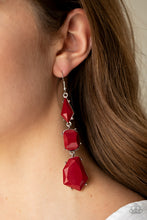 Load image into Gallery viewer, Paparazzi Earrings Geo Getaway - Red
