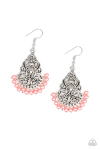 Paparazzi Earrings Baroque The Bank Orange