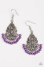 Load image into Gallery viewer, Paparazzi Earrings Baroque the Bank Purple
