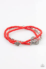 Paparazzi Bracelets Lover's Loot Red