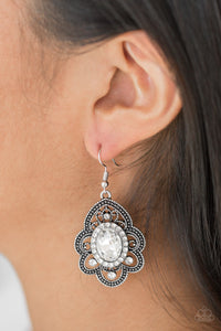 Paparazzi Earrings Reign Supreme - White