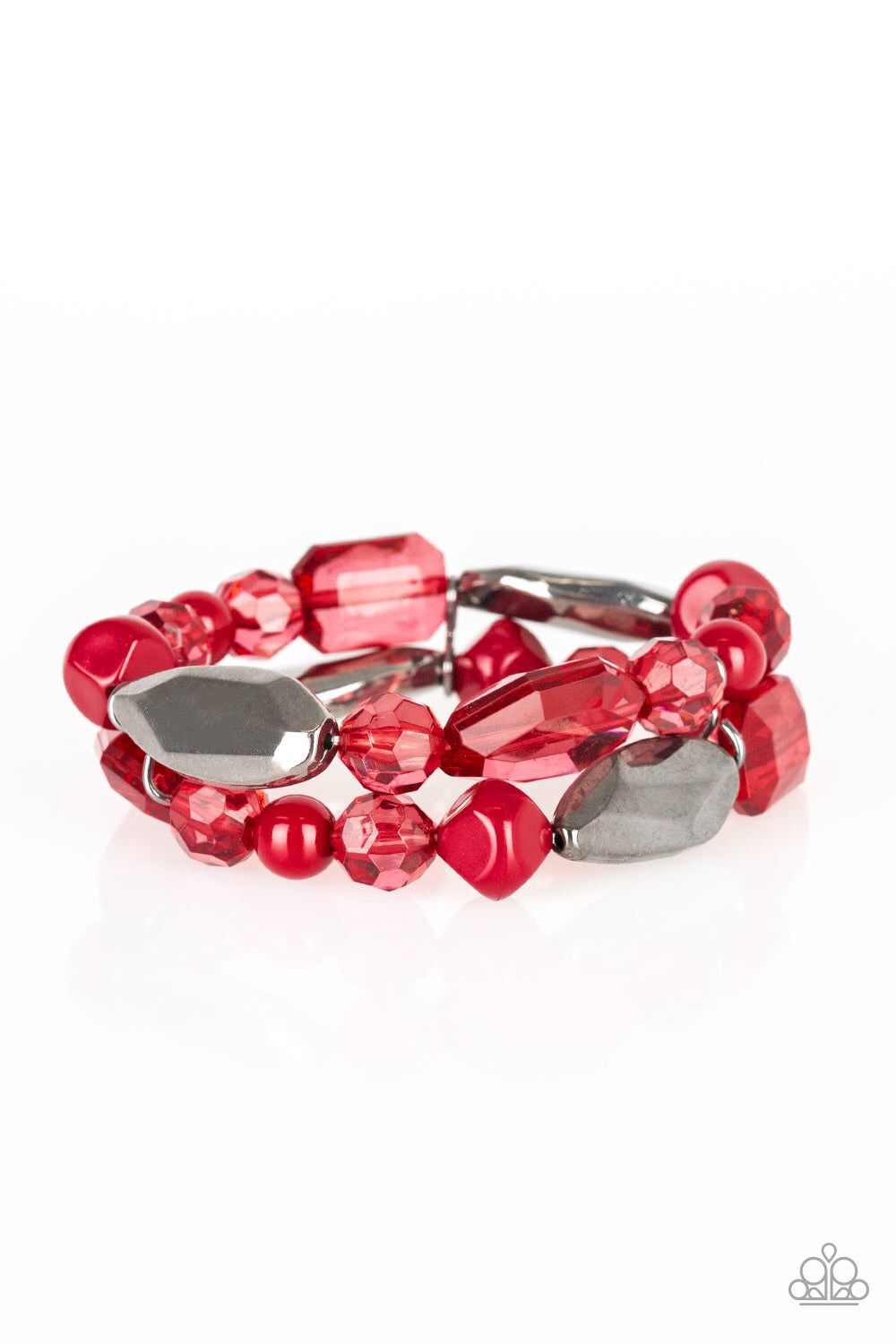 Paparazzi Bracelets Rockin Rock Candy - Red