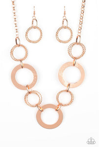 Paparazzi Necklaces Ringed in Radiance - Copper