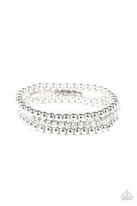 Paparazzi Bracelets Glam Game - White