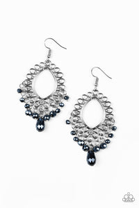 Paparazzi Earrings Just Say NOIR - Blue