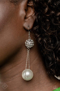 Ballerina Balance - White Earrings Fashion Fix 2023