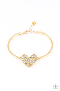 Paparazzi Bracelets Heart-Stopping Shimmer - Gold