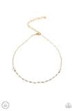 Load image into Gallery viewer, Paparazzi necklace Take a Risk Gold Choker
