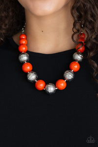 Paparazzi Necklaces Floral Fusion - Orange