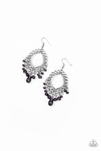Load image into Gallery viewer, Paparazzi Earrings Just Say NOIR - Purple
