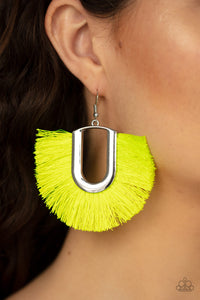 Paparazzi Earrings Tassel Tropicana - Yellow