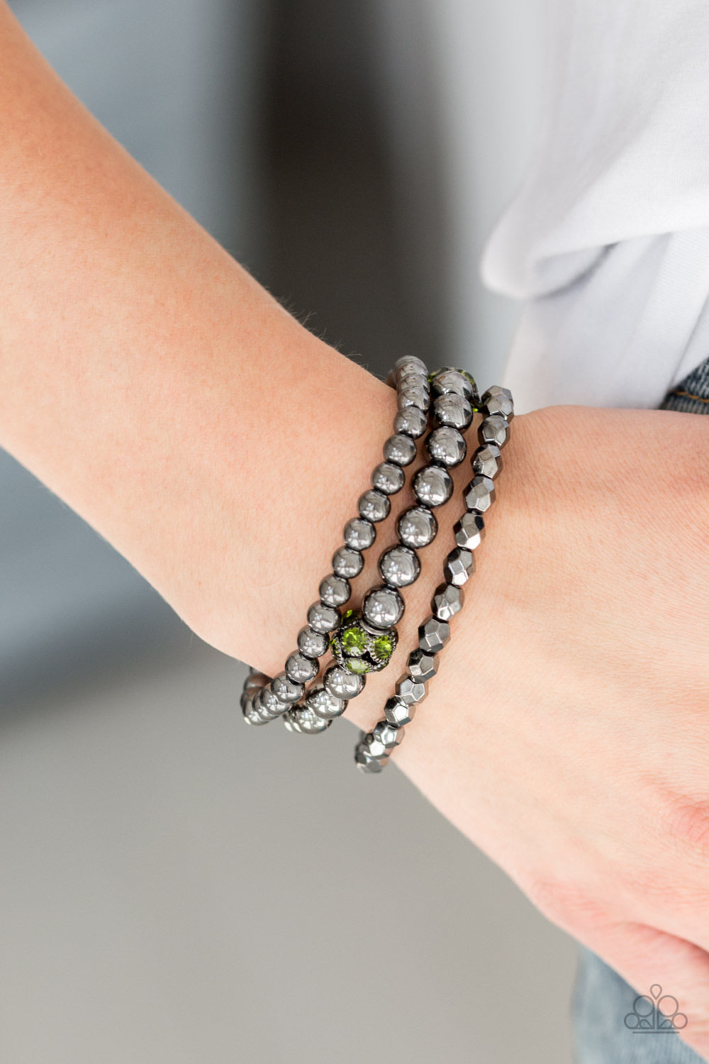 Paparazzi Bracelets Noticeably Noir - Green