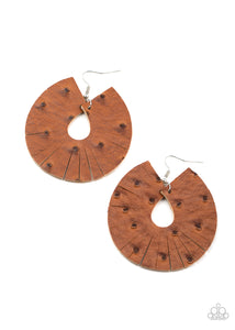 Paparazzi Earrings Palm Islands - Brown