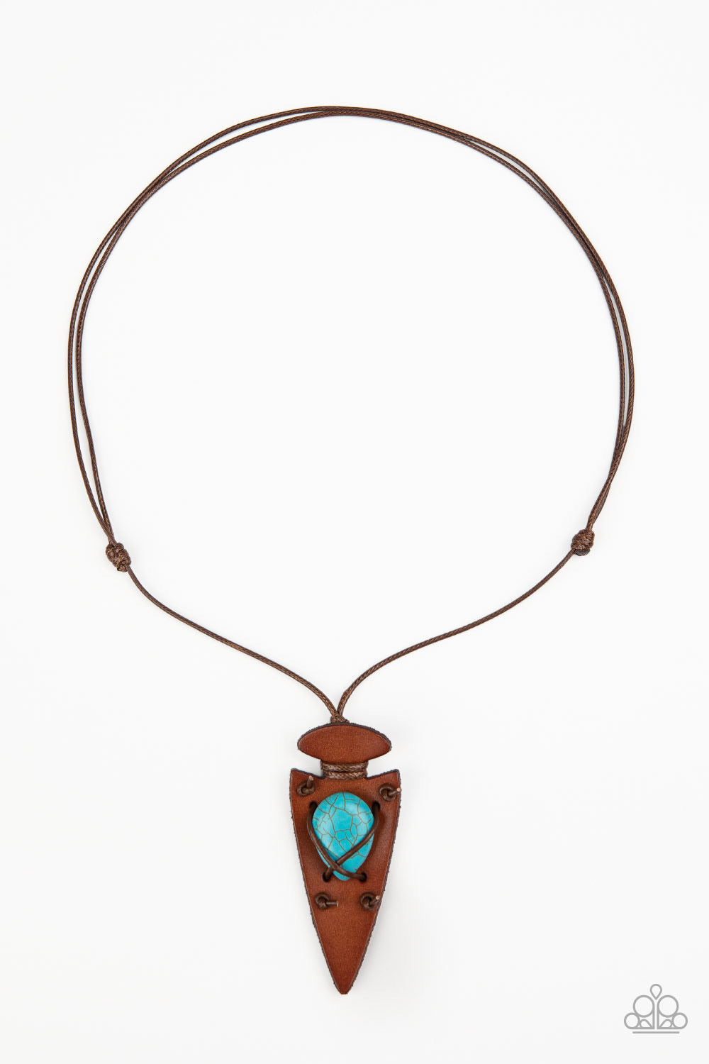 Paparazzi Necklaces Hold Your ARROWHEAD Up High - Blue Mens Convention 2020