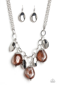 Paparazzi Necklaces Looking Glass Glamorous - Brown