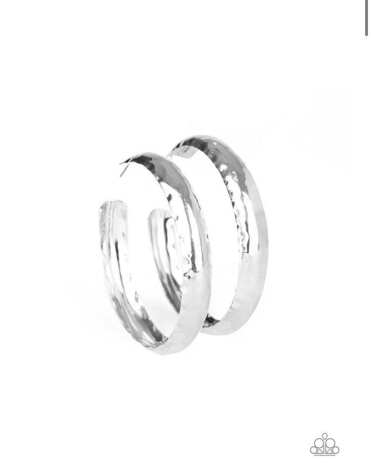 Paparazzi Earrings Check out these curves Silver