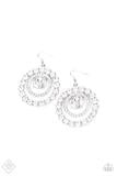 Paparazzi Earrings Glitzy Gamble white