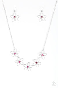 Paparazzi Necklaces Hoppin Hibiscus - Pink