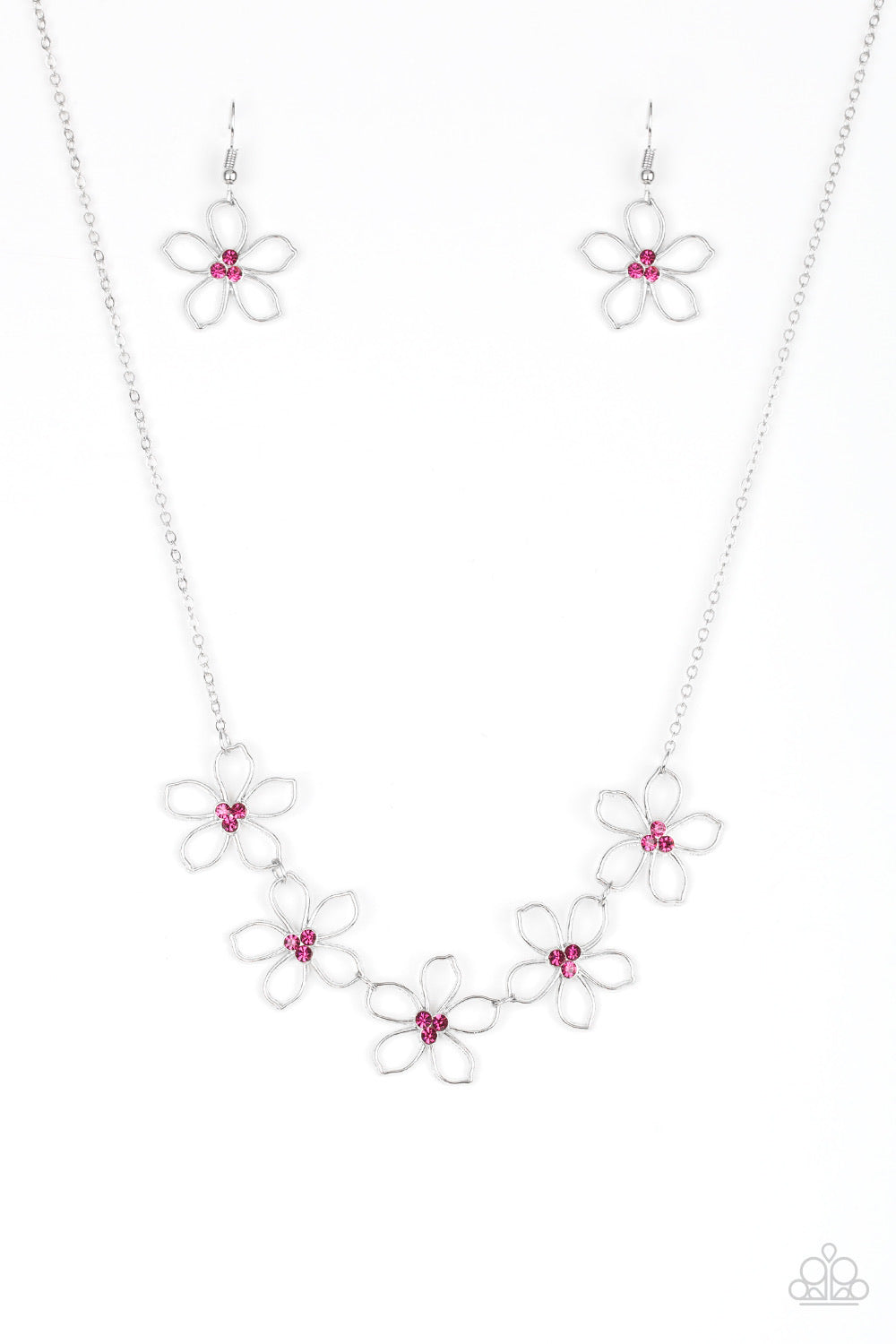 Paparazzi Necklaces Hoppin Hibiscus - Pink