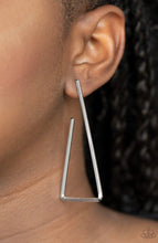Load image into Gallery viewer, Paparazzi Earrings Go Ahead and TRI - Silver
