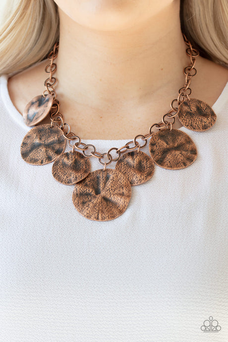 A Finishing Touch Jewelry Paparazzi Divine Iridescence - Copper Necklace