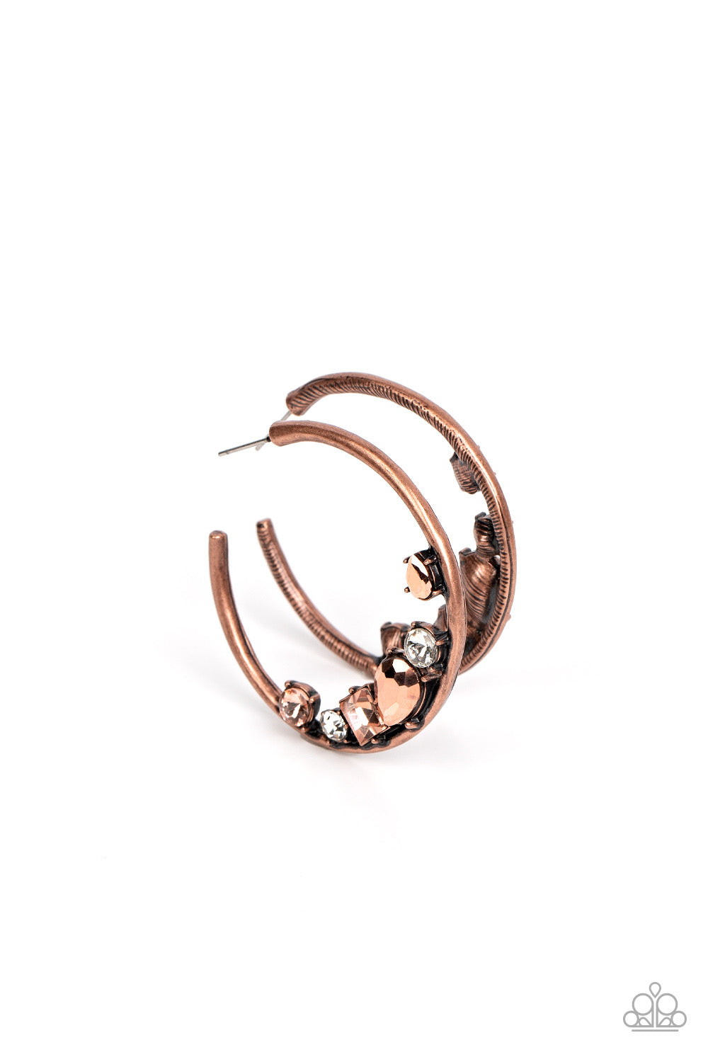 Paparazzi Earrings Attractive Allure - Copper