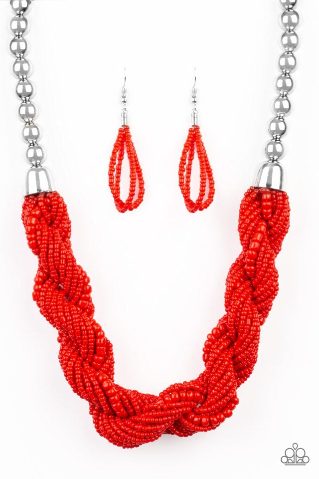 Paparazzi Necklaces Savannah Surfin’ Red