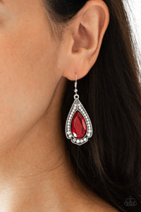 Paparazzi Earrings Superstar Stardom - Red 