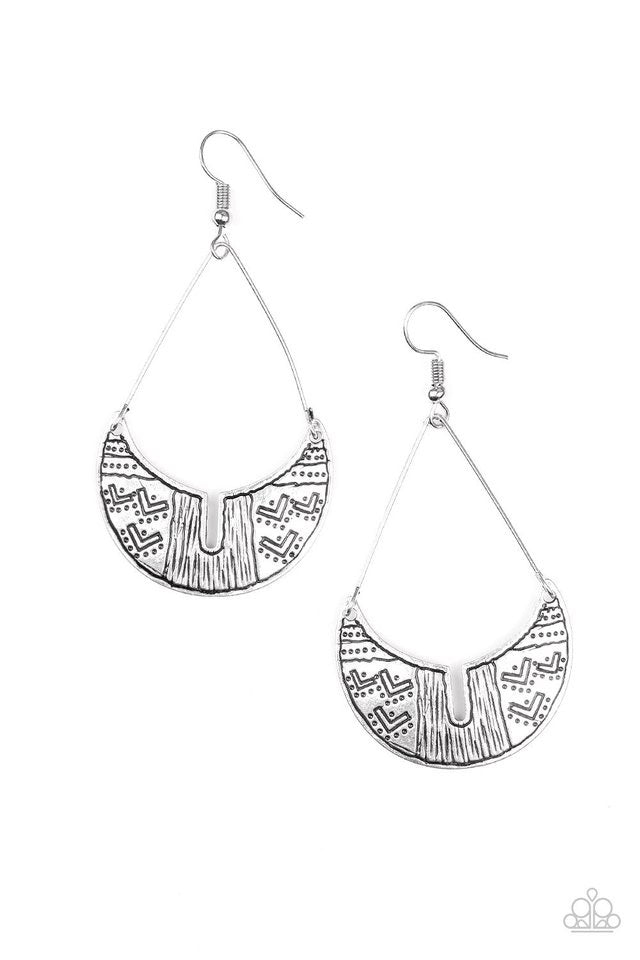 Paparazzi Earrings Trading Post Trending Silver